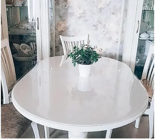 М'яке скло Прозора силіконова скатертина на стіл Soft Glass Захист для меблів 3.1х1.0 м Товщина 1.5 мм - фото 4