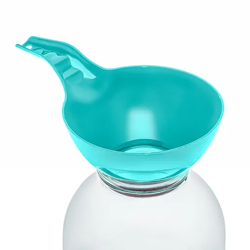 Пластиковая воронка лейка на банку с широким горлом Ø 15 см, ситом и удобной ручкой, Kitchette Бирюзовый 86800 - фото 2