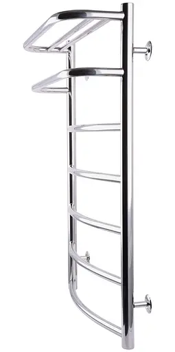 Водяна рушникосушка Unio Op W 800-500-7 Олівія з полицею, Хром - фото 3