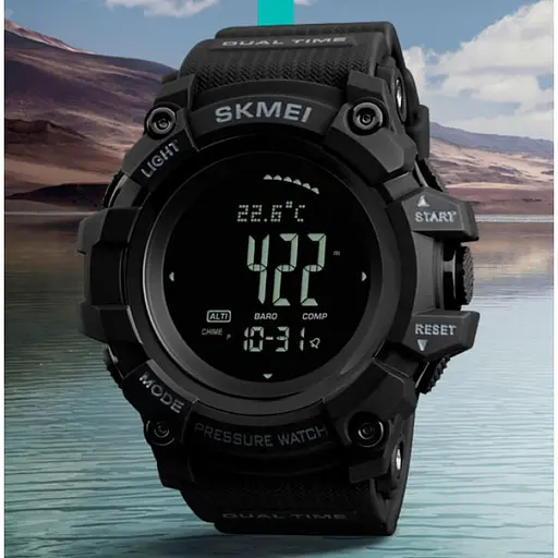 Розумний Годинник Skmei Processor з Шагомером і Барометром Чорний - фото 5