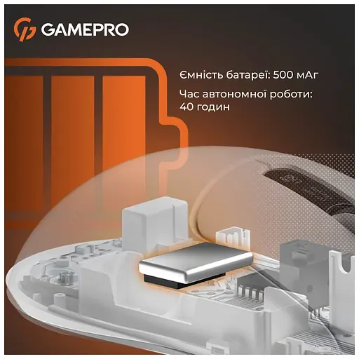 Мишка GamePro Genesis Ranker Wireless/Bluetooth/USB White (GM012W) - фото 4