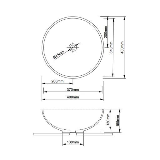 Умивальник Qtap Owl 400x400x155 White QT1911K53WN, Білий - фото 2