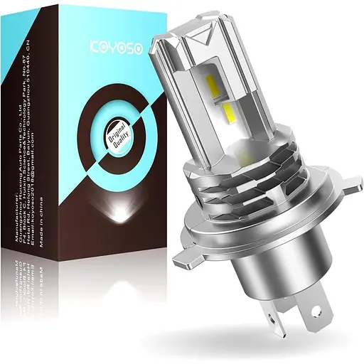 Лампочка KOYOSO H4 LED 5000 лм 25 Вт 12 В з далеким світлом