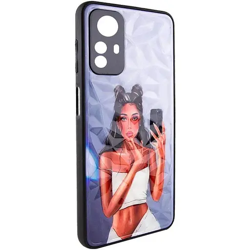 TPU+PC чехол Epik Prisma Ladies для Xiaomi Redmi Note 12S Black in White