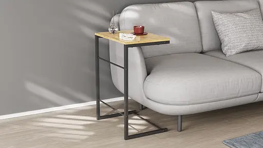 Столик Терри Ferrum-decor 650x440x330 Черный металл ДСП Дуб Артизан 16 мм (FRD-104653) - фото 3