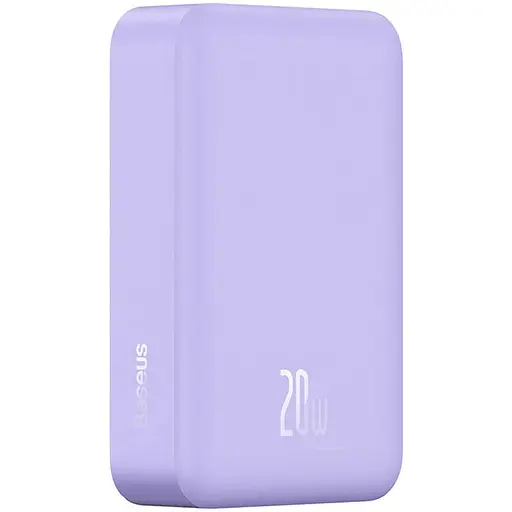 Портативний ЗП Power Bank Baseus Magnetic Mini OS 20W c БЗП 10000 mAh (PPCX110105) Purple - фото 3