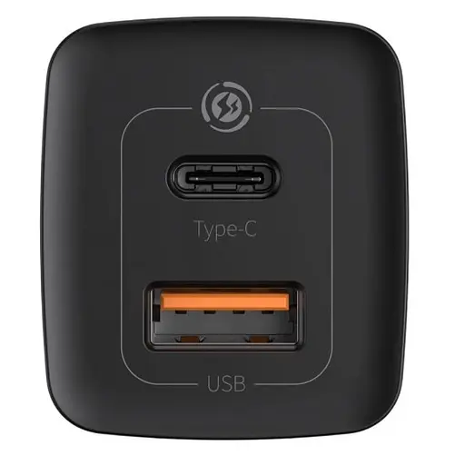 Мережевий зарядний пристрій Baseus GaN Lite 65 W 1 USB + Type-C (CCGAN2L-B01) чорний - фото 7