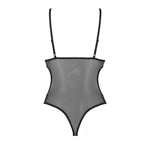 Боди с ажурным лифом Passion Christa Body black L/XL - фото 4