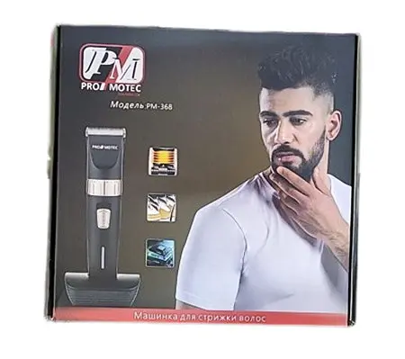 Професійна машинка Promotec PM-368 акумуляторна для стрижки волосся Титаново-керамічні леза - фото 9