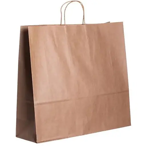 Подарунковий пакет Yiwu HP-10359-3 крафтовий 43х14х40 см 12 шт. бежевий - фото 2