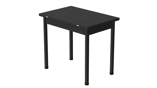 Обідній стіл-формер розкладний Берта Ferrum-decor 750x1400x900 Чорний метал ДСП Сосна Кембра 16 мм (FRD-105180) - фото 2