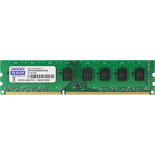Модуль памяти GoodRam DDR3 4Gb 1333 MHz (GR1333D364L9S/4G) - фото 1