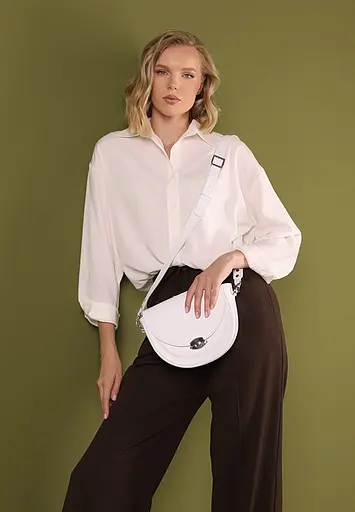 Жіноча шкіряна сумка Kira біла - фото 2