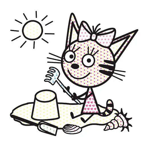 Водяная раскраска Три Кота. На природе 1370012 Цветной Буль - фото 2