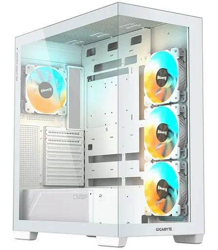 Корпус Gigabyte C500 Panoramic Stealth из закаленного стекла BTF, белый (GB-C500PI ST WHITE) без блока питания - фото 1