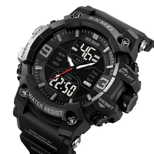 Часы мужские наручные спортивные Skmei 2222 (Черный) - фото 2