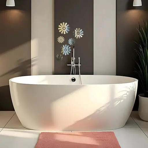 Дзеркальний декор Wall Sticker SW-00002519 акриловий самоклеючий Квіти 6 шт. срібло - фото 5