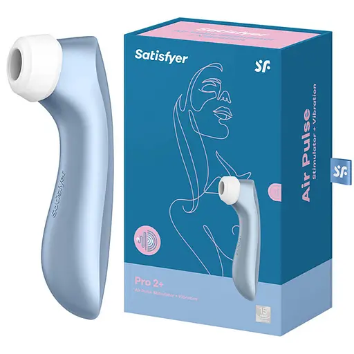 Вакуумний кліторальний стимулятор з вібрацією Satisfyer Pro 2+ (блакитний) - фото 12