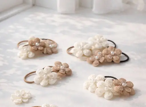 Набір гумок для волосся з об'ємними кольорами та паєтками 20 шт - фото 1