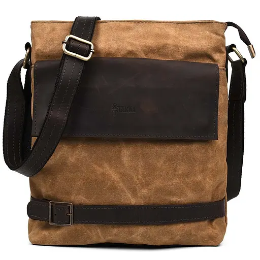 Чоловіча шкіряна сумка через плече TARWA 27х31х8 см sum0026668 - фото 1