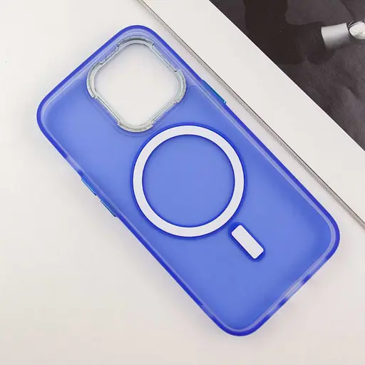 Чохол Epik TPU+PC Lily with MagSafe для Apple iPhone 13 Pro Max 6.7 Blue - фото 4