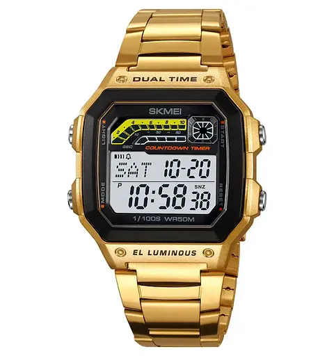 Годинник чоловічий наручний металевий Skmei 2307 (Золотистий)