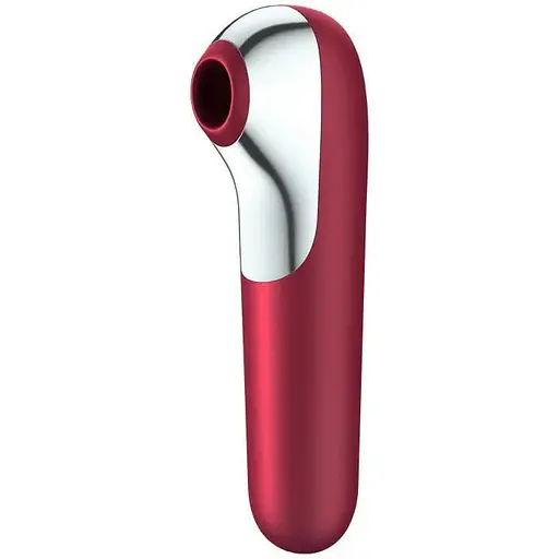Вакуумний стимулятор клітора з вібрацією Satisfyer Dual Love червоний