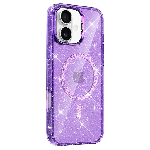Чохол Epik TPU Eclipse Sparkle MagFit для Apple iPhone 16, 6.1 Purple - фото 2
