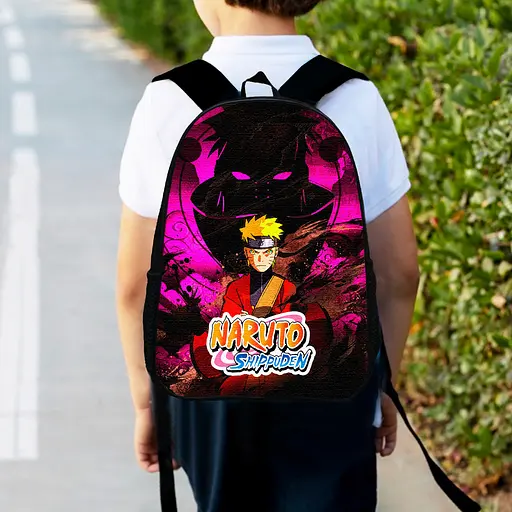 Рюкзак детский Аниме Наруто Акацуки, 34х27см, городской ранец для мальчика с принтом (00333)
