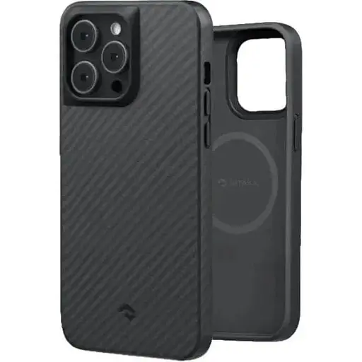 Чохол-накладка Pitaka MagEZ Case Pro 3 Twill Black/Grey для iPhone 14 Pro - фото 1