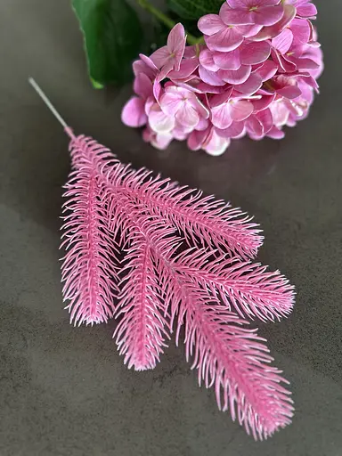 Гілка хвойна лита Hvoya Lux Marshmallow Pink рожева 33 см 250 шт. - фото 3