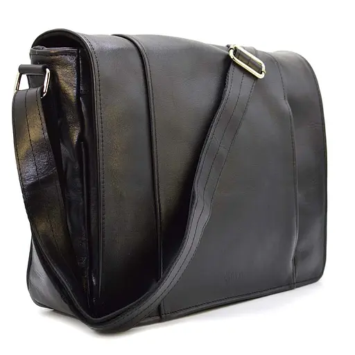 Кожаная мужская сумка через плечо TARWA 37х29х10 см sum0025894 - фото 4