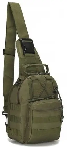 Тактична сумка слінг Nobrand Green Tactical через плече sum0028815 - фото 5