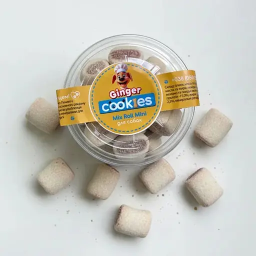 Лакомство для собак Печенье Ginger Cookies Mix Roll Mini 130 г  - фото 2