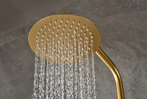 Душова система з термостатом Imex Monza Turn Clean PVD матове золото BTM039/OC, Золотий - фото 5