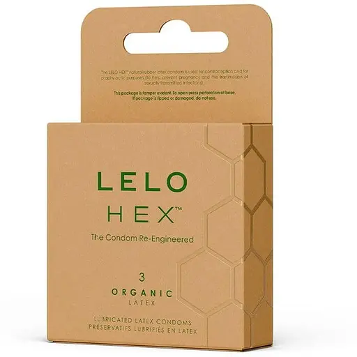 Презервативи Lelo HEX Condoms Organic 3 Pack - фото 2