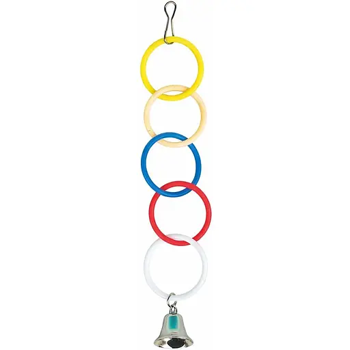 Игрушка для птиц TatraPet Dodo олимпийские кольца с колокольчиком 4.5х26 см