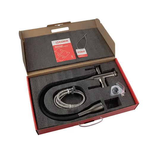 Змішувач для кухні на дві води Koer KI-72024-07 KR5013 Графіт - фото 4