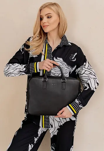 Кожаная деловая сумка Briefcase 2.0 черный - фото 5