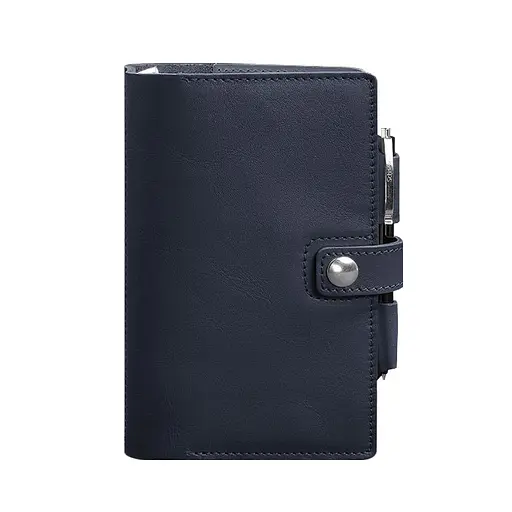 Шкіряний блокнот (Софт-бук) 4.0 темно-синій Краст - фото 7