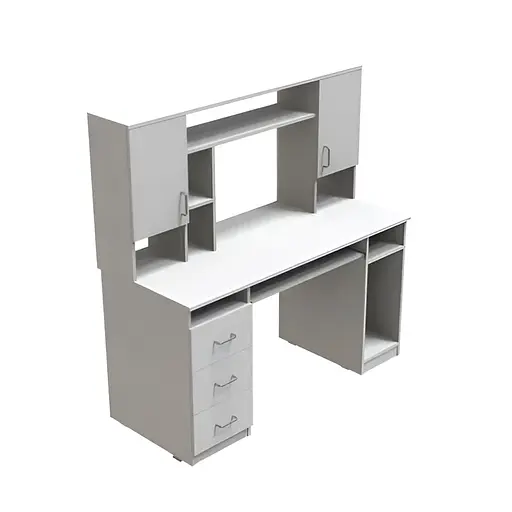 Комп'ютерний стіл Анжело Ferrum-decor 1400x1422x600 ДСП білий 16 мм (FRD-104704)