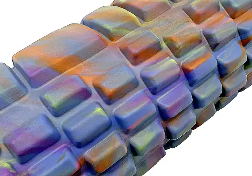 Массажный ролик EasyFit Grid Roller 33 см v.1.1 Multi Синий (EF-2021-BL) - фото 2