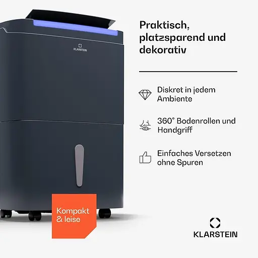 Осушитель воздуха KLARSTEIN DryFy Connect 30 (10045539) Антрацит - фото 2