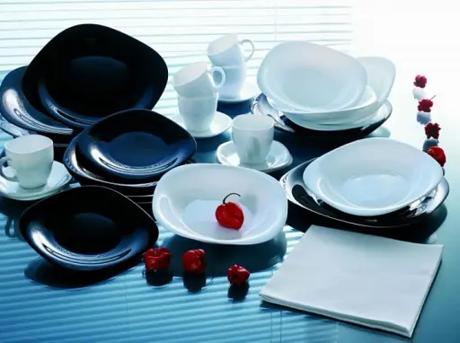 Столовий сервіз Luminarc Carine black&white 30 предметів (N1500) - фото 3