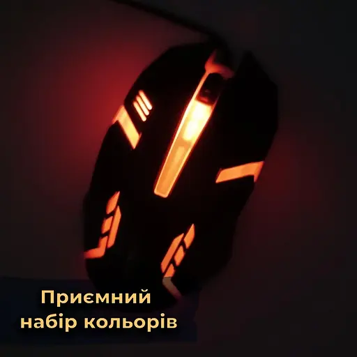 Компьютерная мышь проводная Milang M3 USB с RGB подсветкой. Черная - фото 2