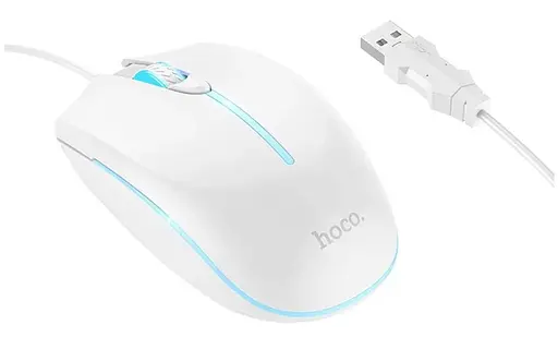 Комп'ютерна мишка Hoco GM37 Wonderful gaming luminous White - фото 3