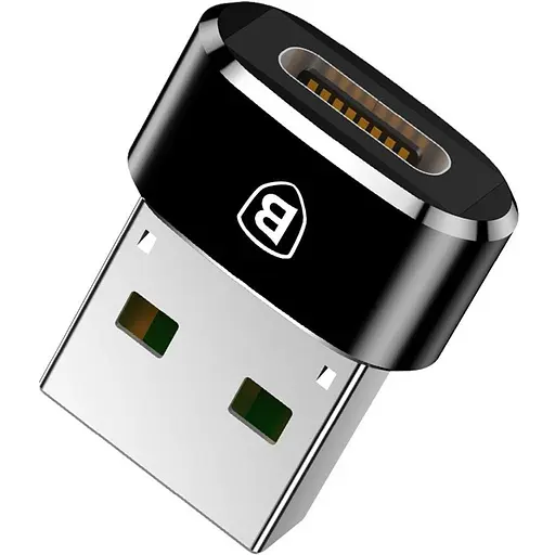 Перехідник Baseus USB to USB-C Female Black (CAAOTG-01) [76681]