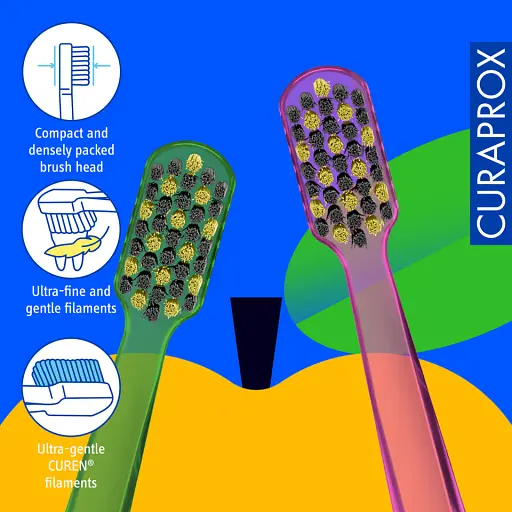 Набор ультрамягких зубных щеток Curaprox Duo Summer Edition 2025, d 0.10 мм 2 шт. - фото 2