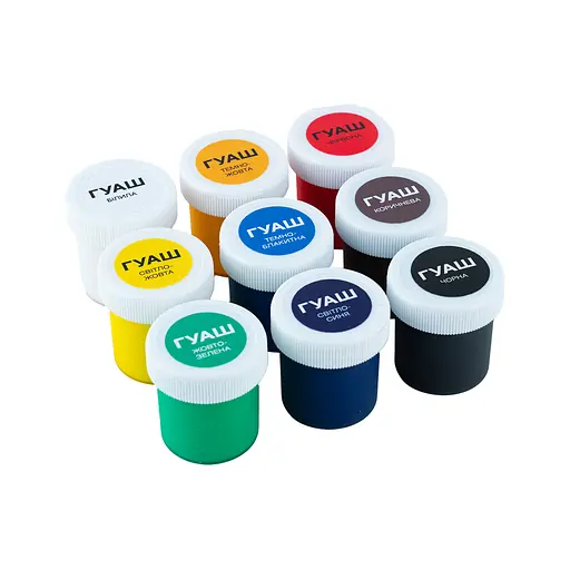 Гуашевые краски Kite Classic 9 цветов х 20 мл (K-072) - фото 3