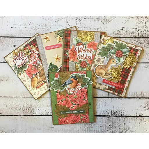 Набір для створення вітальних листівок "Our warm Christmas" FDGCK-019 - фото 2